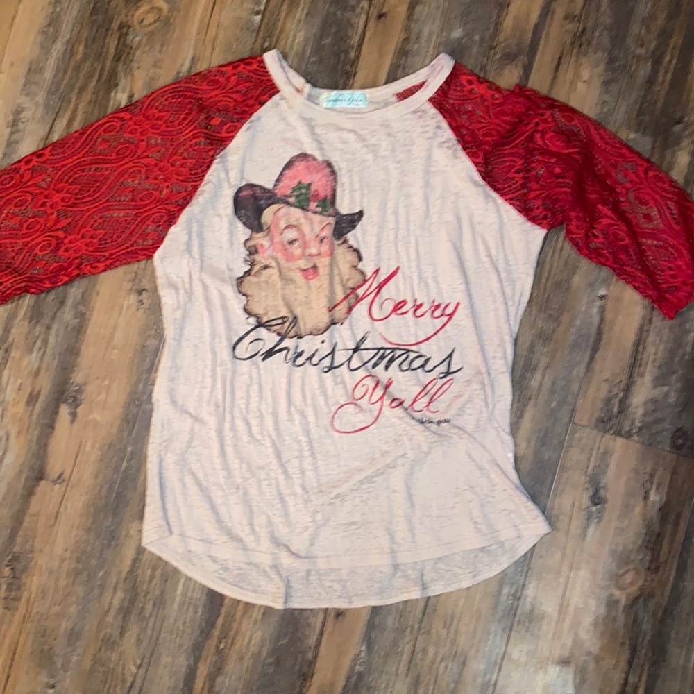 Southern Grace Christmas Santa  Shirt